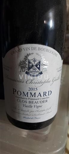 Bourgogne Pommard Domaine S Christophe Guillot Clos Beauder Vieille Vigne 2015