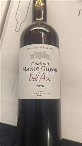 Bordeaux Blaye-Côtes-de-Bordeaux Château Mayne Guyon Bel Air 2020