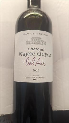 Bordeaux Blaye-Côtes-de-Bordeaux Château Mayne Guyon Bel Air 2020