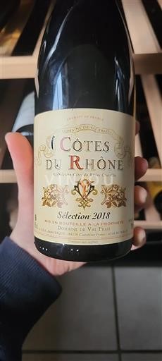 Rhônevallei Côtes-du-rhône Domaine Val Frais Sélection 2018