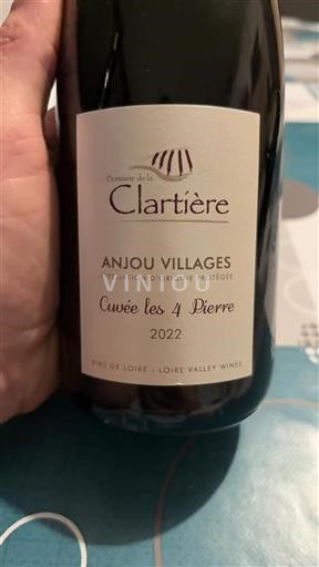 Údolí Loiry Anjou Villages Domaine La Clartière les 4 Pierre 2022