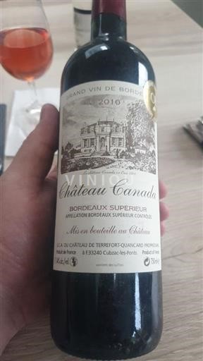 Bordeaux Bordeaux supérieur Château Canada 2010