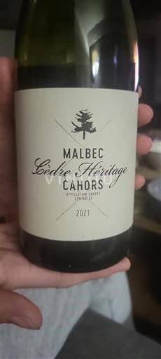 Sydväst Cahors Château Cèdre Cèdre Héritage 2021