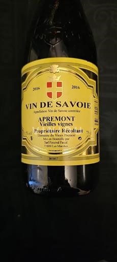 Savoia e Bugey Apremont Vins de Savoie 2016