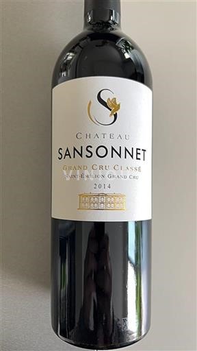 Bordeaux Saint-Émilion Grand Cru Grand Cru Classé Sansonnet 2014