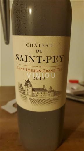 Bordeaux Saint-Émilion Grand Cru Château Saint-Pey 2018