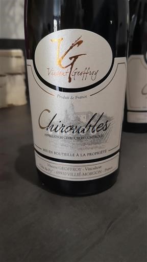 Beaujolais Chiroubles Vincent Geoffroy Ikke årgangsbestemt