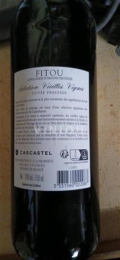 Linguadoca Fitou Cascatel Sélection Vieilles Vignes - Prestige 2022