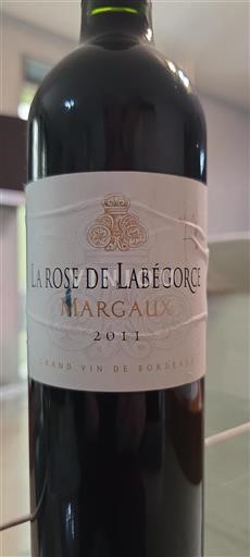Bordeaux Margaux Labégorce La Rose de Labégorce 2011