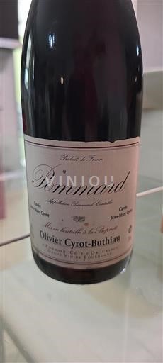 Bourgogne Pommard Olivier Cyrot-Buthiau Jean-Marc Cyrot Icke årgångsbetecknad