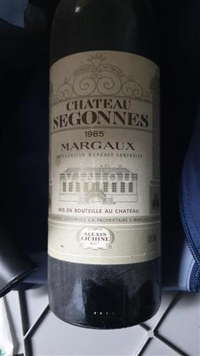 Bordeaux Margaux Château Segonnes 1985