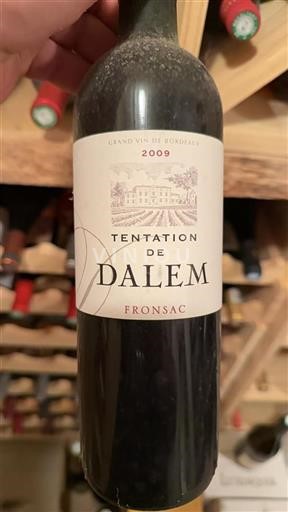 Bordeaux Fronsac Château Dalem Tentation de Dalem 2009