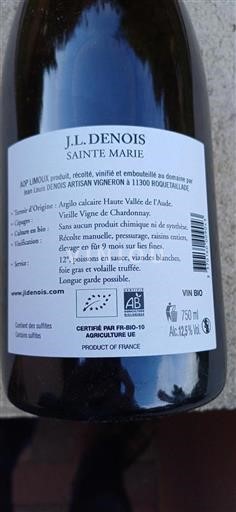 Languedoc Limoux J.L. Denois Sainte Marie 2018