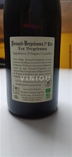 Burgund Pernand-Vergelesses Premier Cru Domaine Pavelot Les Vergelesses 2023