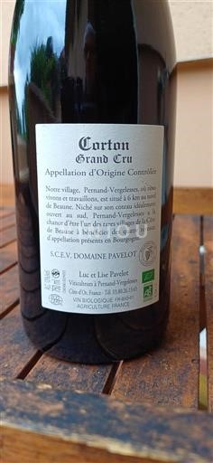 Bourgogne Corton Grand Cru Domaine Pavelot 2023