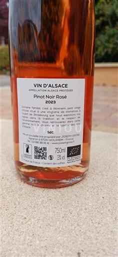 Alsace Pinot Noir Joseph Gross Pinot Noir Rosé 2023
