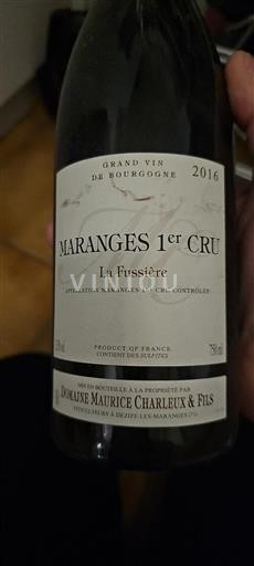 Bourgogne Premier Cru Domaine Maurice Charleux & Fils La Fussière 2016