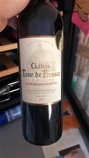 Bordeaux Saint-Émilion Grand Cru Château Tour de Pressac 2016