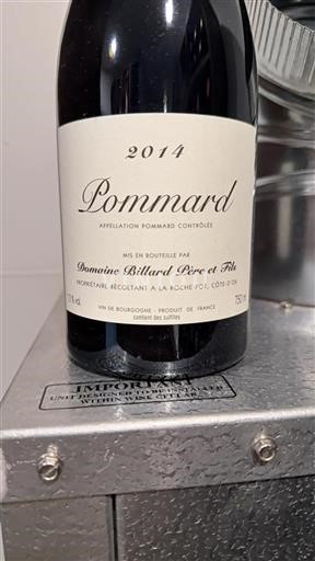 Bourgogne Pommard Domaine Billard Père et Fils 2014