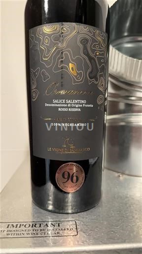Apulia Wines Salice Salentino Le Vigne di Sammarco Orsus 2016