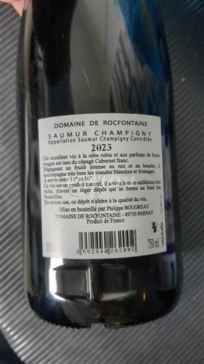 Valle del Loira Saumur-Champigny Domaine Rocfontaine 2023