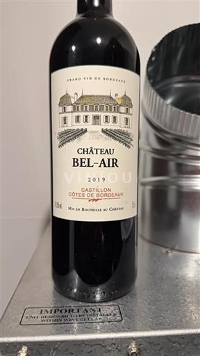 Bordeaux Castillon Côtes de Bordeaux Château Bel-Air 2019