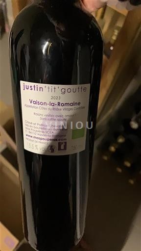 Údolí Rhôny Côtes-du-Rhône-villages Mas Poupéras justin'tit'goutte 2023