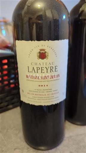 Bordeaux Montagne-saint-émilion Château Lapeyre 2014