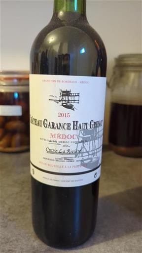Bordeaux Médoc Château Garance Haut Grenat La Riviere 2015