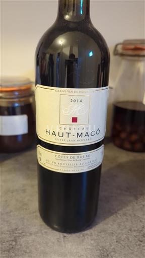 Bordeaux Côtes-de-bourg Château Haut-Macô Jean Bernard 2014