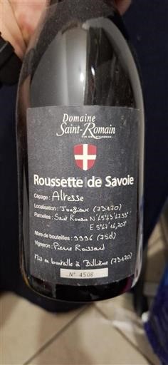 Saboia e Bugey Roussette de Savoie Domaine Saint-Romain 2018