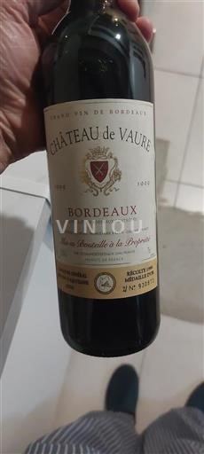 Bordeaux Château Vaure 1999