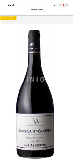Burgundy Nuits-Saint-Georges Paul Aegerter Réserve Personnelle 2020