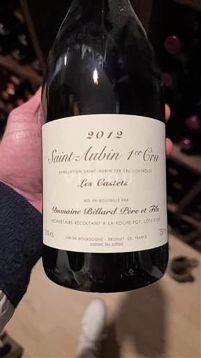 Borgogna Saint-Aubin Premier Cru Domaine Billard Père et Fils Les Castets 2012