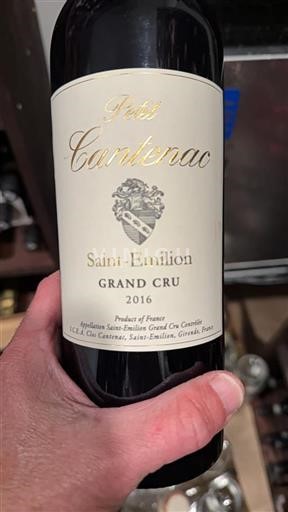 Burdeos Saint-Émilion Grand Cru Clos Cantenac Petit Cantenac 2016