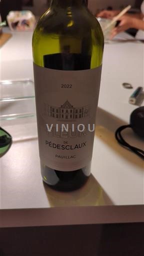 Bordeaux Pauillac Grand Cru Pédesclaux Fleur de Pédesclaux 2022