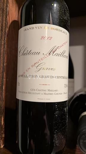 Bordeaux Graves Château Maillard 2012