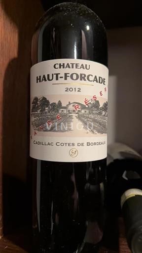 Bordeaux Cadillac-côtes-de-bordeaux Château Haut-Forcade Grande Réserve 2012