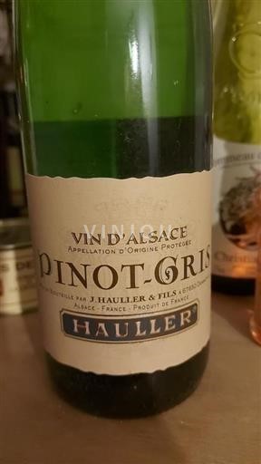 Alsace Pinot gris Hauller Pinot Gris 2015