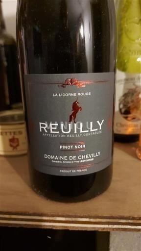 Vallée de la Loire Reuilly Domaine Chevilly La Licorne Rouge 2021
