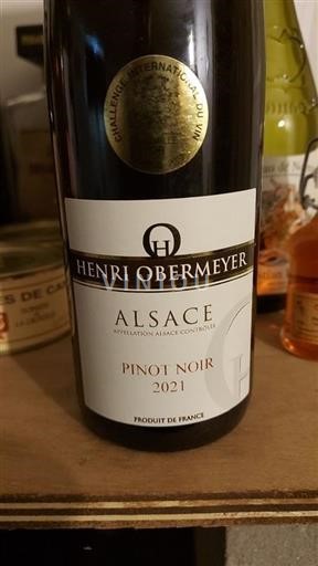 Alsace Pinot noir Henri Obermeyer Pinot noir 2021