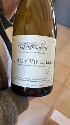Vin Blanc sec Zen La Soufrandière 2023 France Bourgogne Pouilly-vinzelles biodynamie