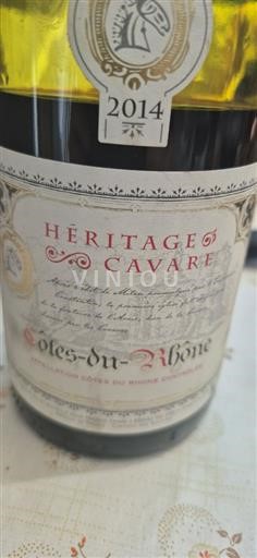 Rhônen laakso Côtes-du-rhône Cavare Héritage 2014