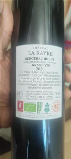Sudoeste Bergerac Château La Rayre Grand Vin 2020