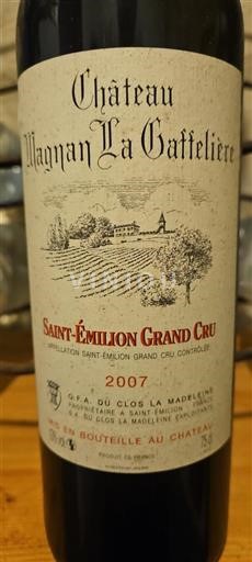 Bordeaux Saint-Émilion Grand Cru Grand Cru Château Magnan La Gaffelière 2007