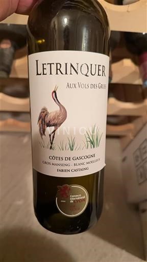 Sud-Ovest Côtes de Gascogne Fabien Castaing Aux Vols des Grues 2019