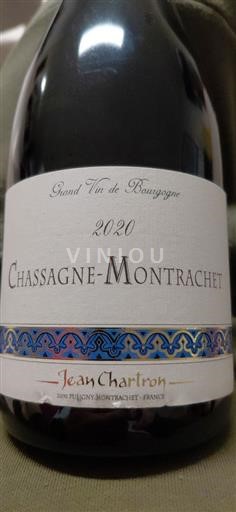 Bourgogne Chassagne-montrachet Jean Chartron 2020