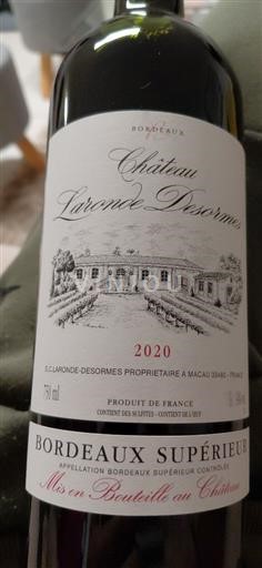 Bordeaux Bordeaux superiore Château Laronde Desormes 2020