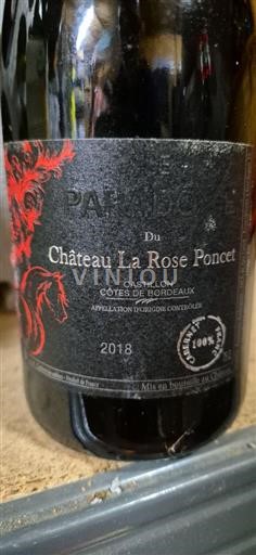 Bordeaux Castillon-côtes-de-bordeaux Château La Rose Poncet Le Paradoxe 2018