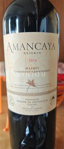 Mendoza Domaine S Barons de Rothschild (Lafite) and Nicolas Catena Amancaya Reserva 2016